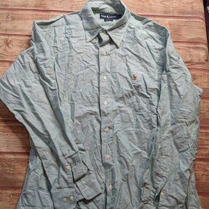 Ralph Lauren 16 34/35 Long Sleeve Button Up Shirt Yarmouth cotton
